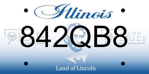 842QB8 Illinois License Plate