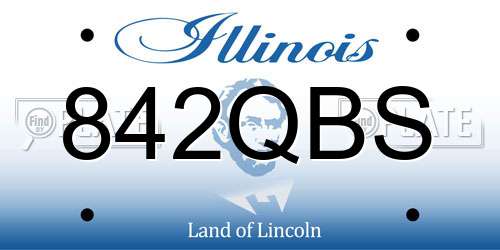 842QBS Illinois License Plate