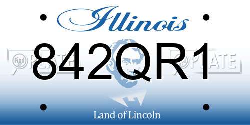 842QR1 Illinois License Plate