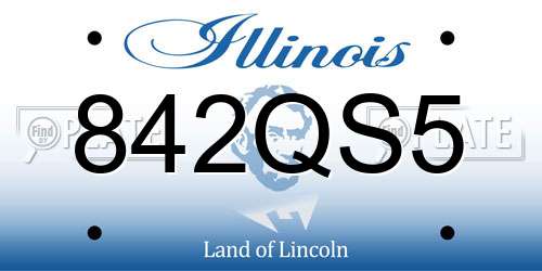 842QS5 Illinois License Plate