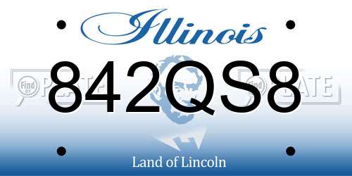 842QS8 Illinois License Plate