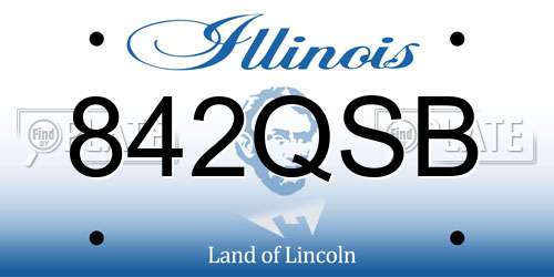 842QSB Illinois License Plate
