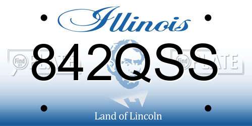 842QSS Illinois License Plate