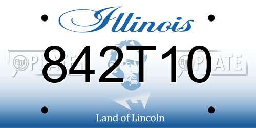 842T10 Illinois License Plate