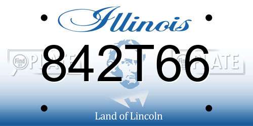 842T66 Illinois License Plate