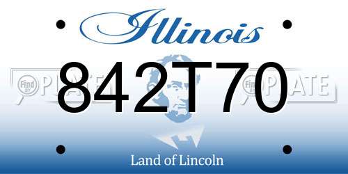 842T70 Illinois License Plate