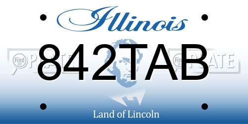 842TAB Illinois License Plate