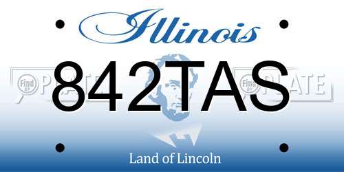 842TAS Illinois License Plate