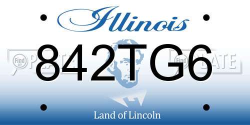 842TG6 Illinois License Plate