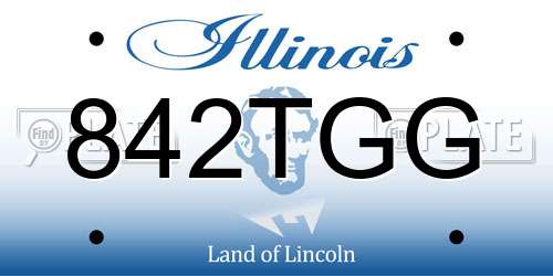 842TGG Illinois License Plate