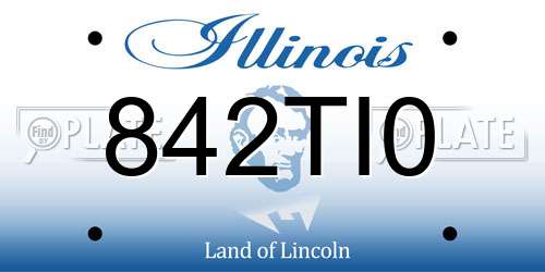 842TI0 Illinois License Plate