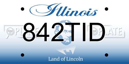 842TID Illinois License Plate