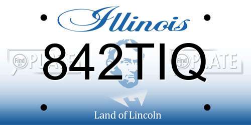 842TIQ Illinois License Plate
