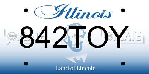 842TOY Illinois License Plate
