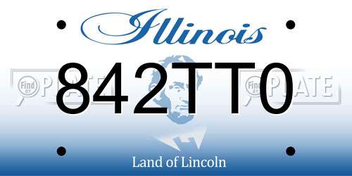 842TT0 Illinois License Plate