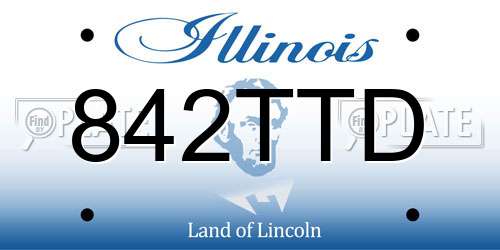 842TTD Illinois License Plate