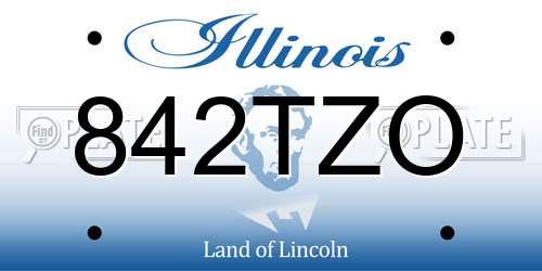 842TZO Illinois License Plate