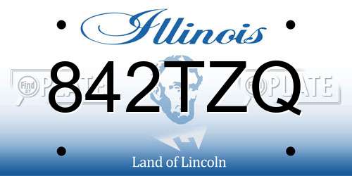 842TZQ Illinois License Plate