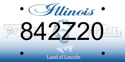 842Z20 Illinois License Plate
