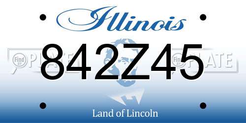 842Z45 Illinois License Plate