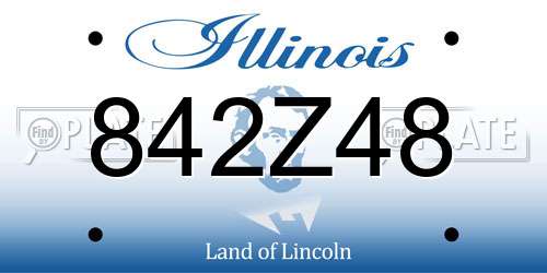 842Z48 Illinois License Plate
