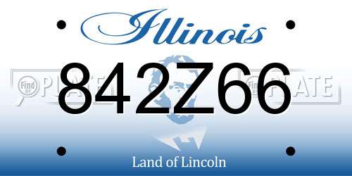 842Z66 Illinois License Plate