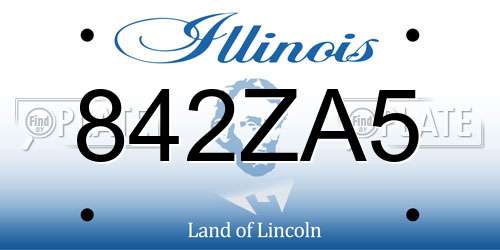 842ZA5 Illinois License Plate