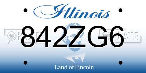 842ZG6 Illinois License Plate
