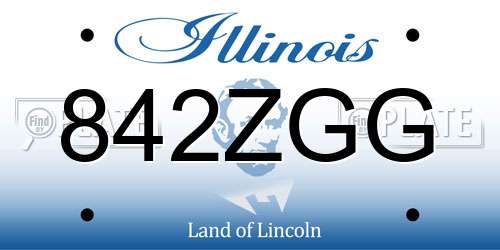 842ZGG Illinois License Plate