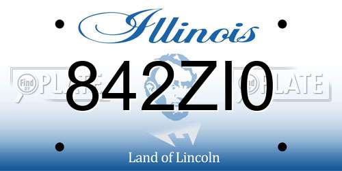 842ZI0 Illinois License Plate