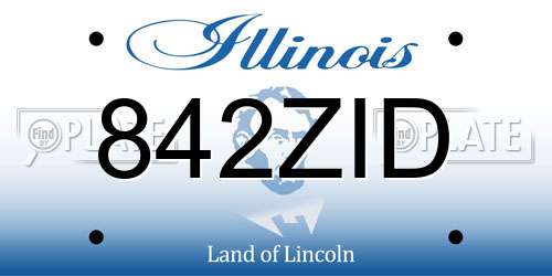 842ZID Illinois License Plate