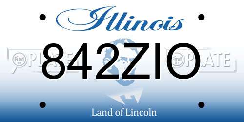 842ZIO Illinois License Plate