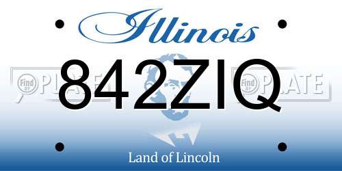 842ZIQ Illinois License Plate