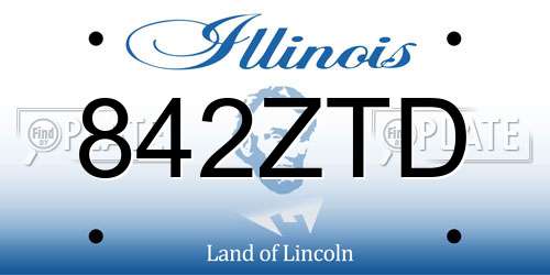 842ZTD Illinois License Plate