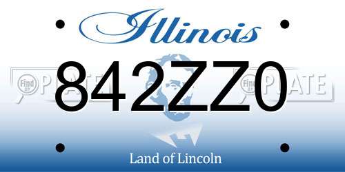 842ZZ0 Illinois License Plate