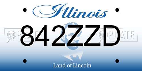 842ZZD Illinois License Plate