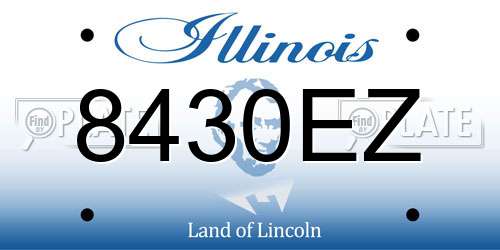 8430EZ Illinois License Plate
