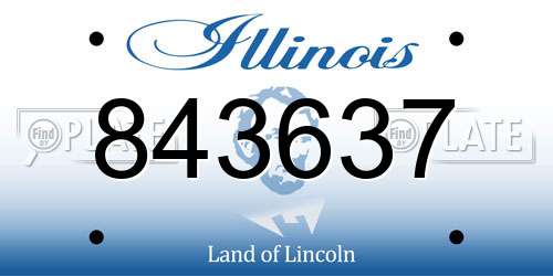 843637 Illinois License Plate