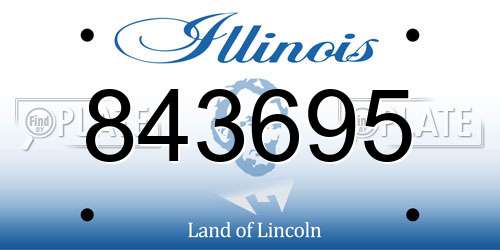 843695 Illinois License Plate