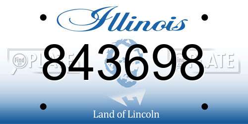843698 Illinois License Plate