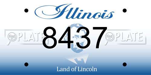 8437 Illinois License Plate