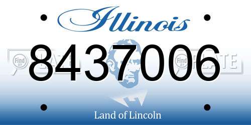 8437006 Illinois License Plate