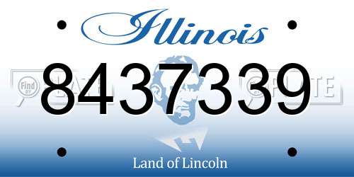 8437339 Illinois License Plate
