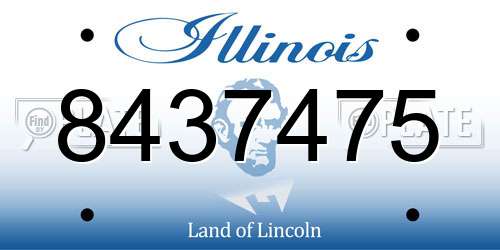 8437475 Illinois License Plate