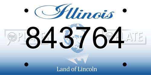 843764 Illinois License Plate