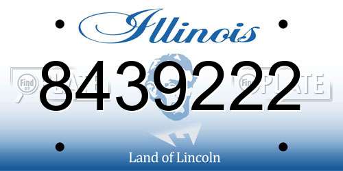 8439222 Illinois License Plate