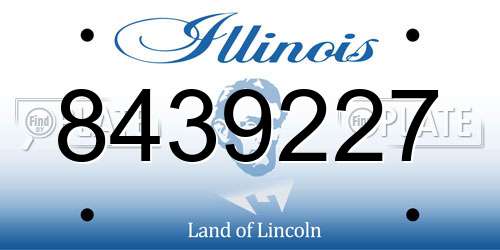 8439227 Illinois License Plate