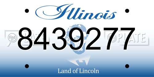 8439277 Illinois License Plate