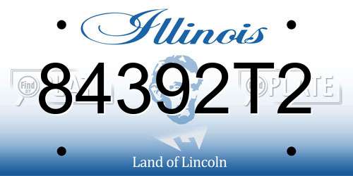 84392T2 Illinois License Plate