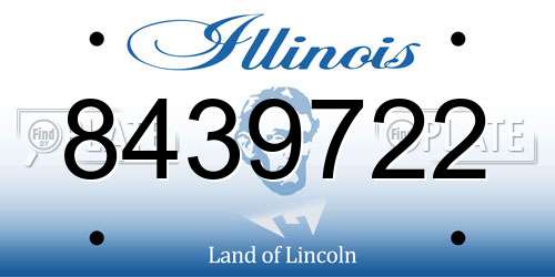 8439722 Illinois License Plate